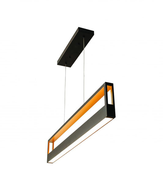 AFX ECHP4830LAJMVBK Echo Pendant - Black Finish - White Acrylic Shade