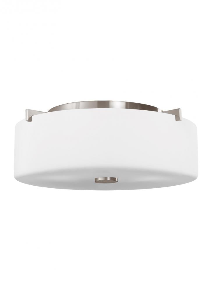 Generation Lighting FM313EN3/BS Small Two Light Flush Mount