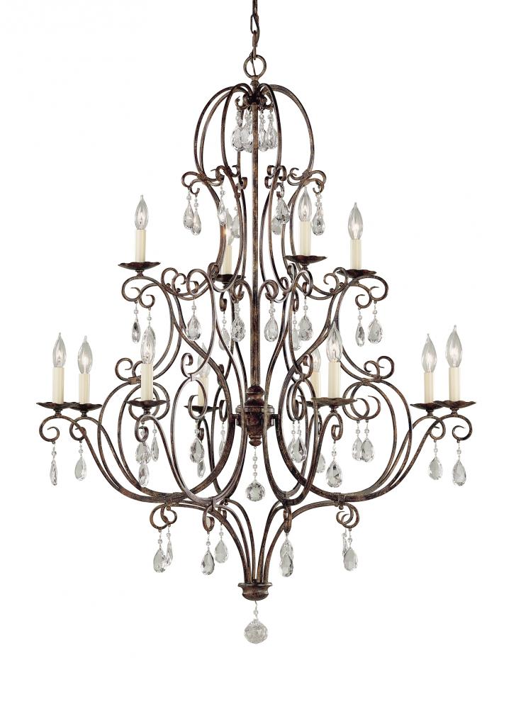Generation Lighting F1938/8+4MBZ Large Chandelier
