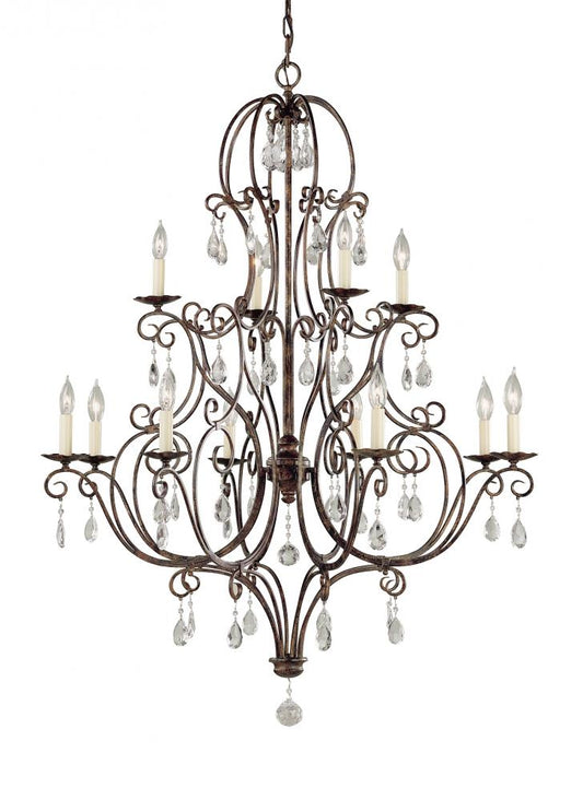 Generation Lighting F1938/8+4MBZ Large Chandelier