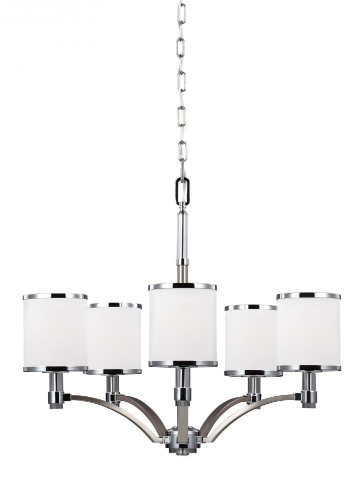 Generation Lighting F3084/5SN/CH Prospect Park Medium Chandelier