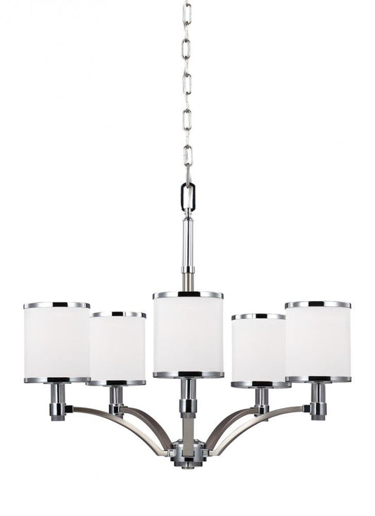 Generation Lighting F3084/5SN/CH Prospect Park Medium Chandelier