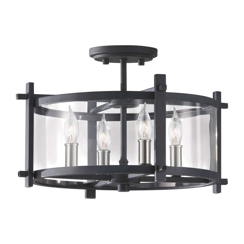 Generation Lighting SF292AF/BS Semi-Flush Mount