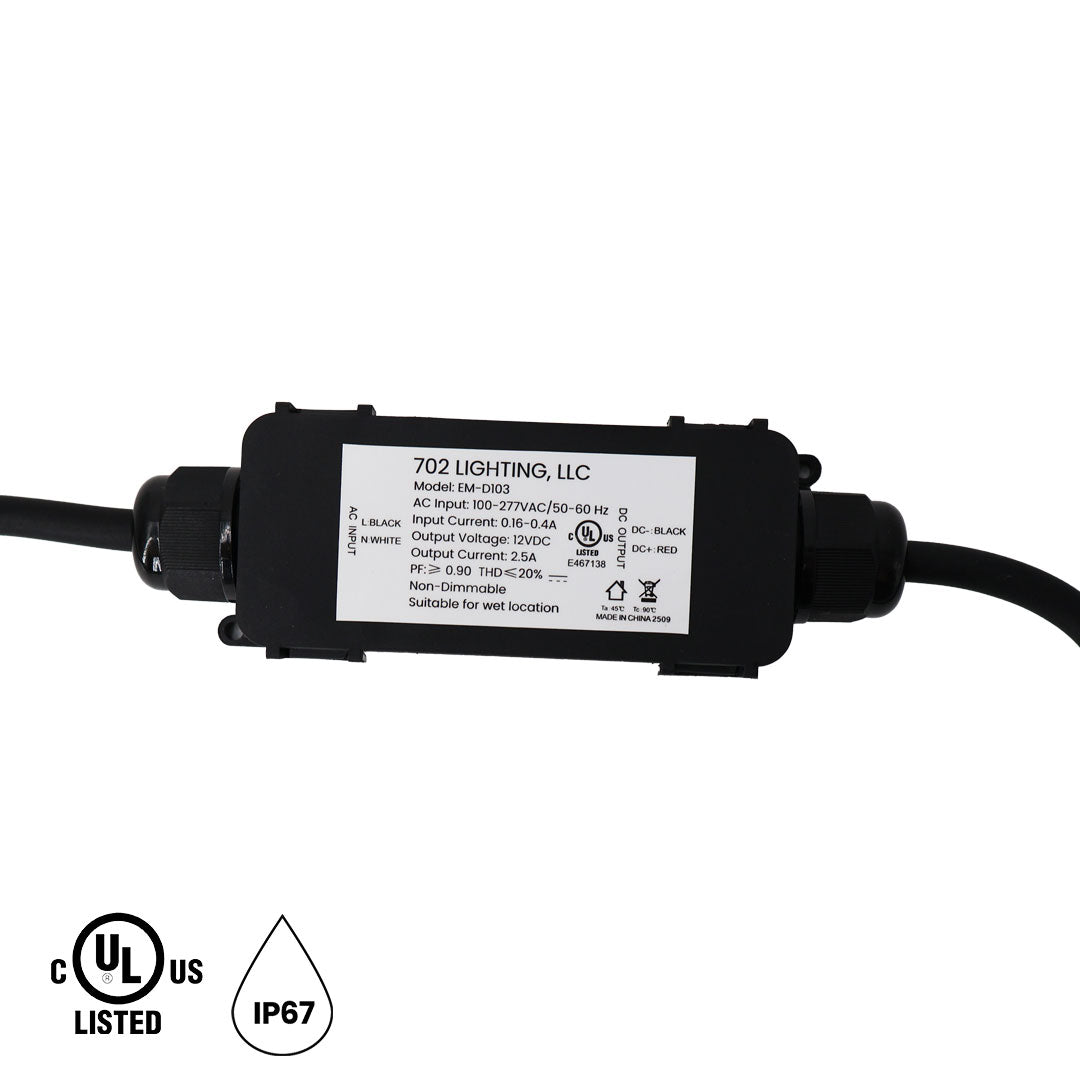 702 Lighting FRANK 30W Transformer [100-277V] to [12V]