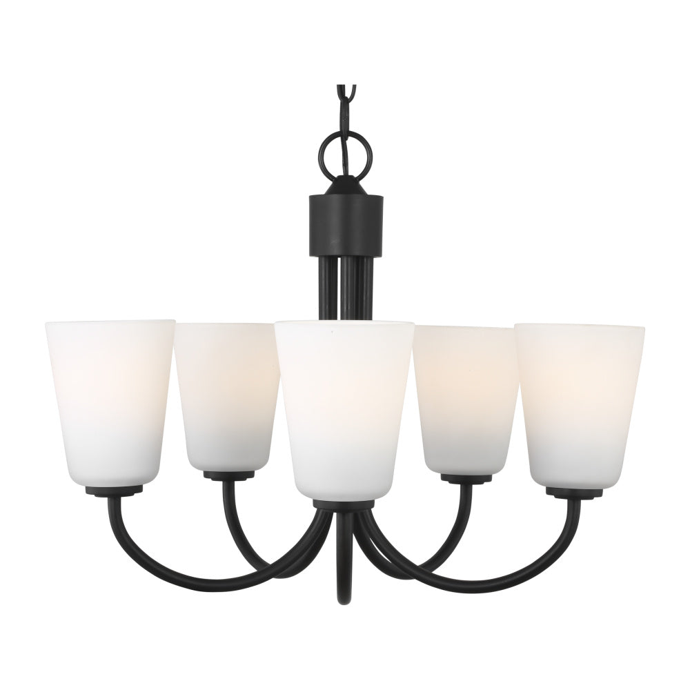 Generation Lighting GLC1115MBK Miles Five Light Chandelier