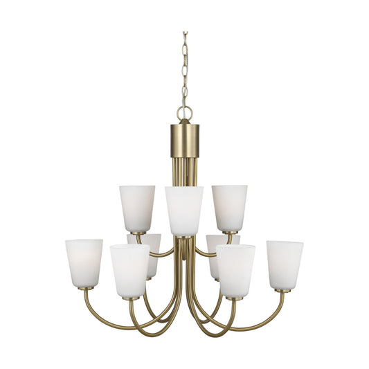 Generation Lighting GLC1139SB Miles Nine Light Chandelier