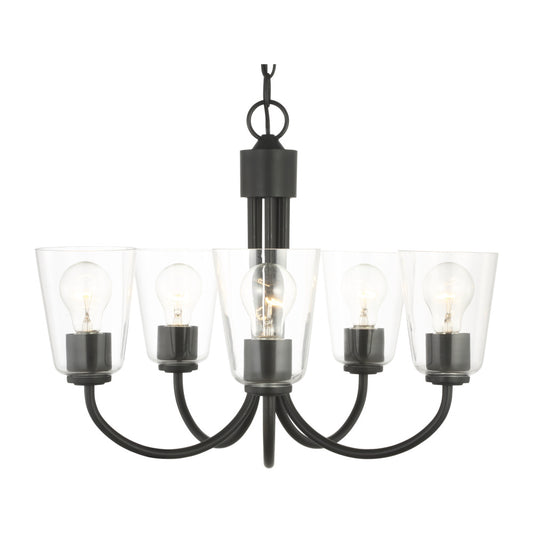 Generation Lighting GLC1145MBK Miles Five Light Chandelier