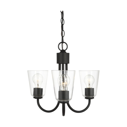 Generation Lighting GLC1153MBK Miles Three Light Chandelier