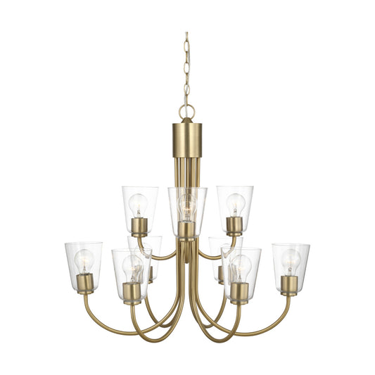 Generation Lighting GLC1169SB Miles Nine Light Chandelier