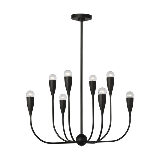 Generation Lighting GLC1218MBK Maya Eight Light Chandelier