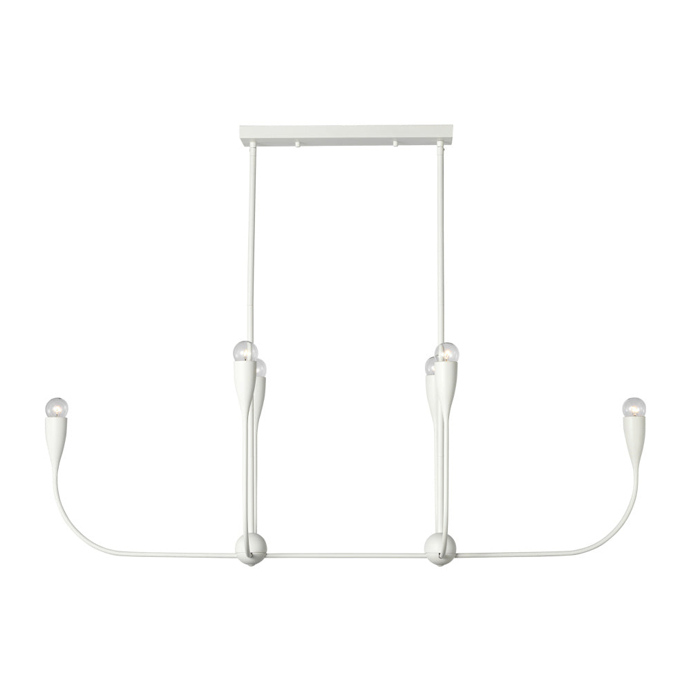 Generation Lighting GLC1226MWT Maya Six Light Linear Chandelier