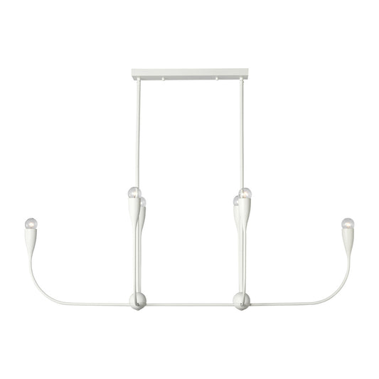Generation Lighting GLC1226MWT Maya Six Light Linear Chandelier