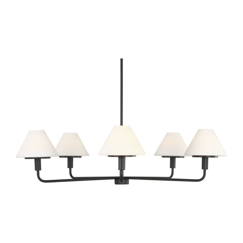 Generation Lighting GLC1235MBK Mendota Five Light Chandelier