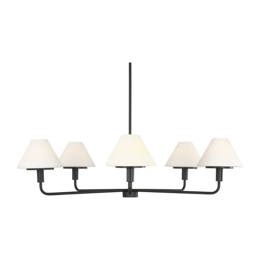 Generation Lighting GLC1235MBK Mendota Five Light Chandelier