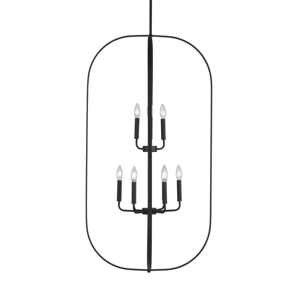 Generation Lighting GLC1329MBK Loretto Nine Light Chandelier