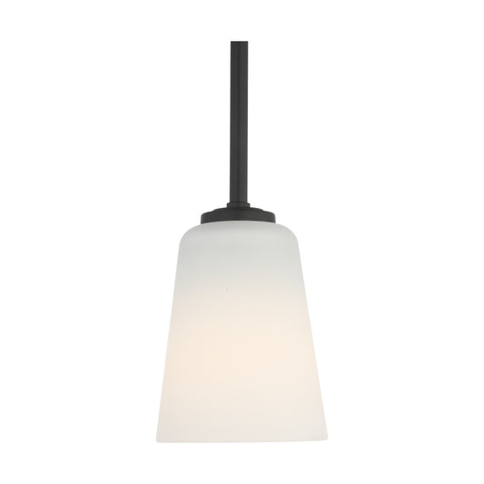 Generation Lighting GLP1031MBK Miles One Light Mini-Pendant