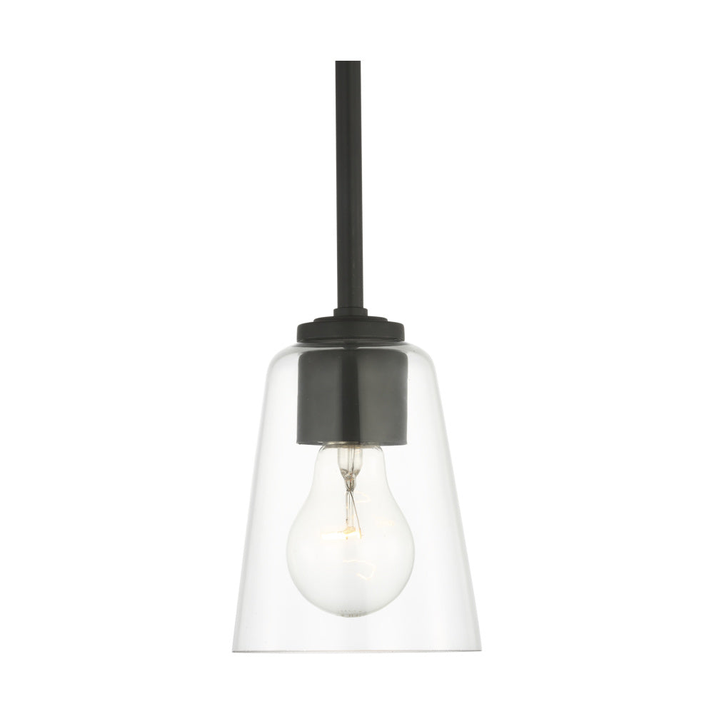 Generation Lighting GLP1041MBK Miles One Light Mini-Pendant
