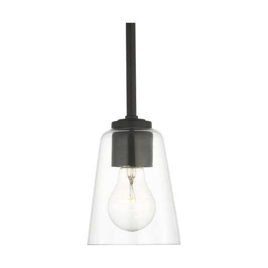 Generation Lighting GLP1041MBK Miles One Light Mini-Pendant