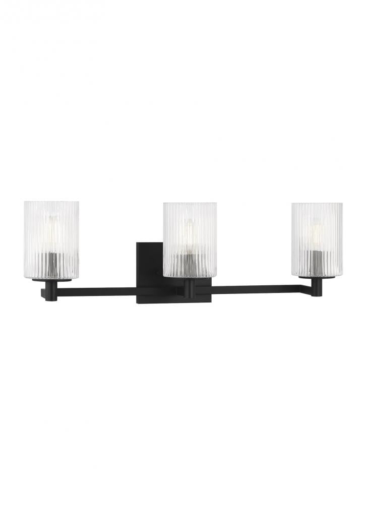 Generation Lighting GLV1043MBK Three Light Wall/Bath