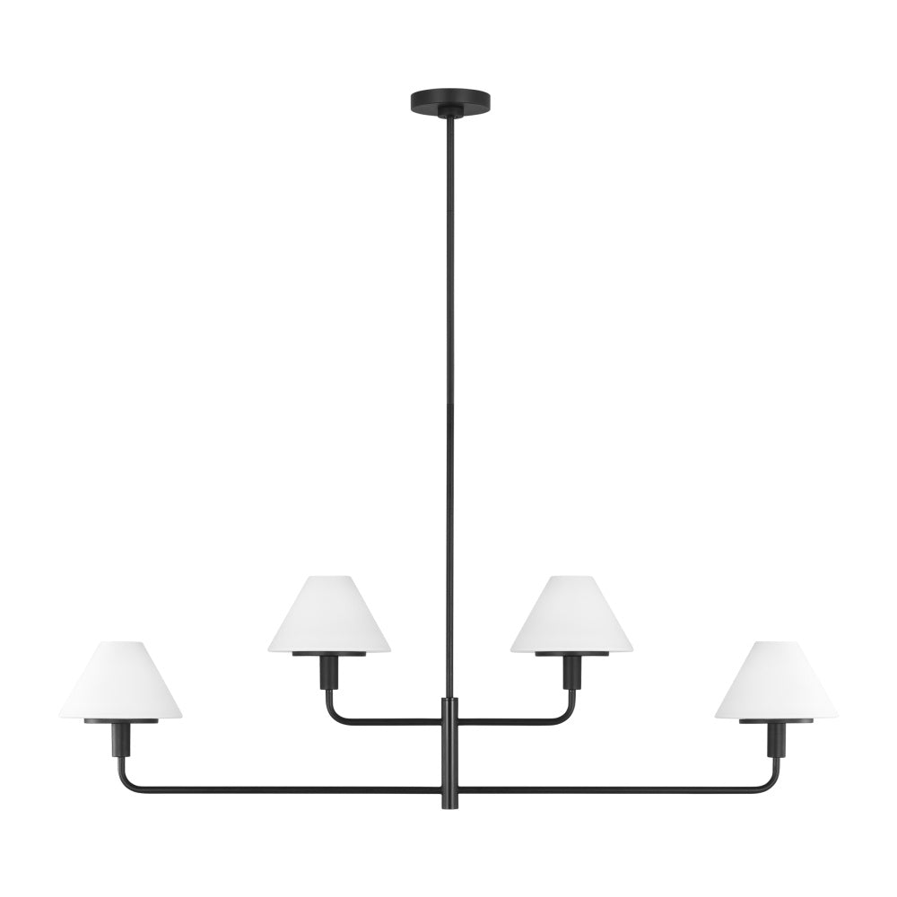 Generation Lighting GLC1244MBK Mendota Four Light Chandelier