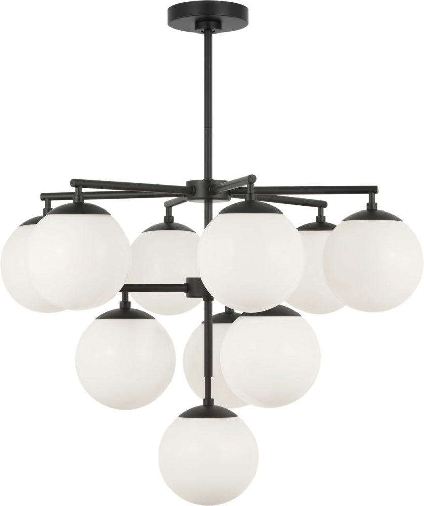 Generation Lighting GLC18010MBK Nube Ten Light Chandelier