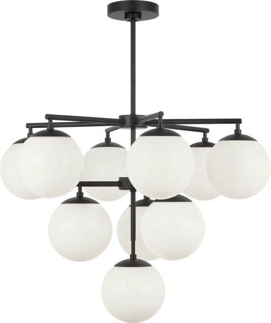 Generation Lighting GLC18010MBK Nube Ten Light Chandelier