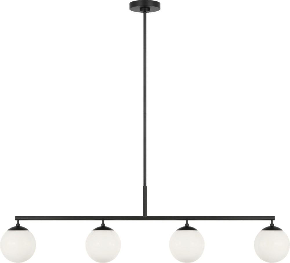 Generation Lighting GLC1814MBK Nube Four Light Linear Chandelier