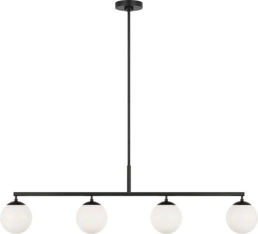 Generation Lighting GLC1814MBK Nube Four Light Linear Chandelier