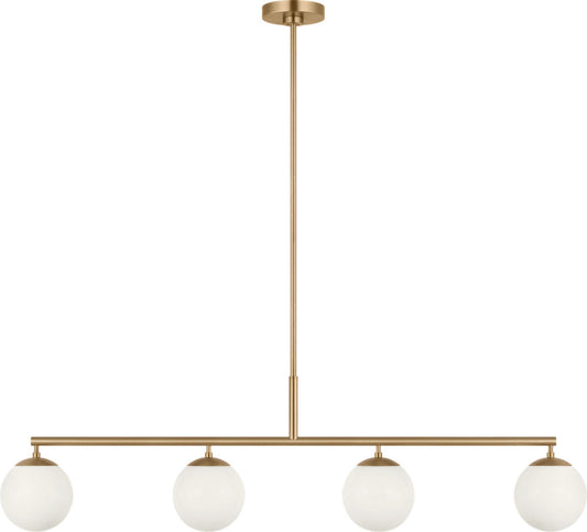 Generation Lighting GLC1814SB Nube Four Light Linear Chandelier