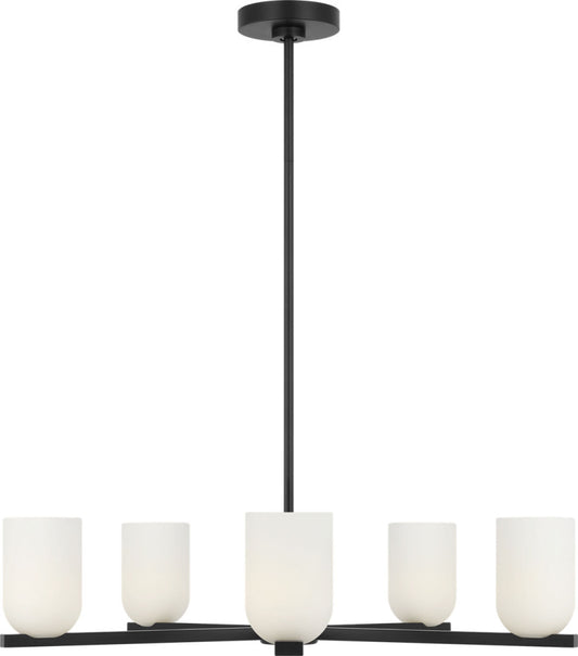 Generation Lighting GLC1935MBK Neblina Five Light Chandelier