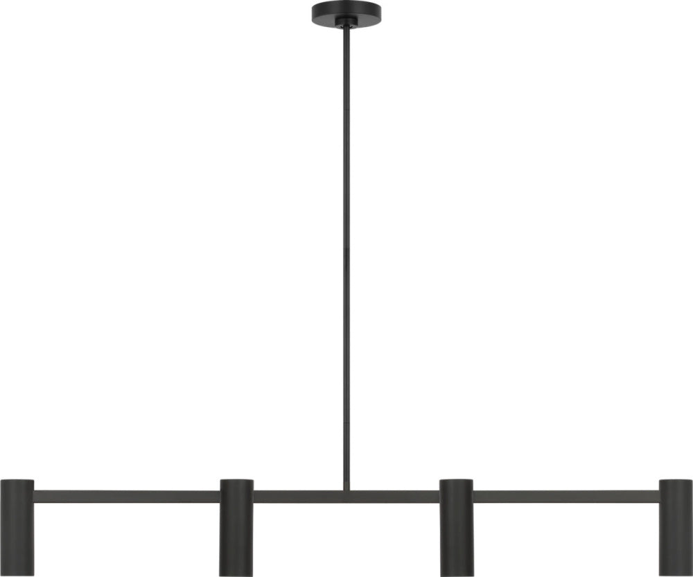 Generation Lighting GLC2074MBK Zentro Four Light Linear Chandelier