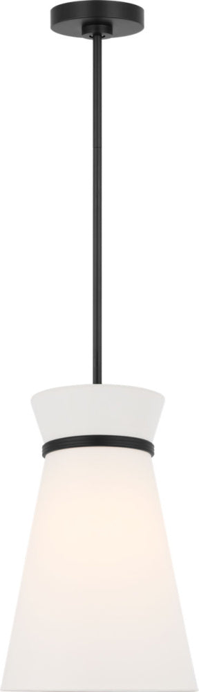 Generation Lighting GLP1751MBK Fynn One Light Pendant