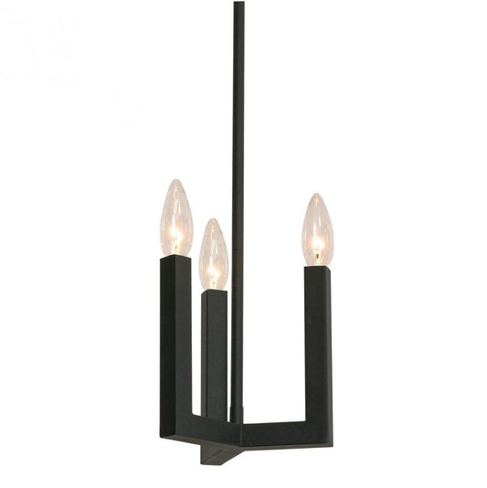 AFX GRCP07CBBK GRACE 3 LIGHT MINI-PENDANT CANDELABRA BASE