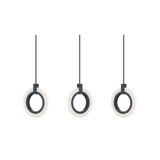 AFX HLOP08LAJUDBKLNR3 Halo 3 Light Linear Pendant,120V,54W,5 CCT,BK