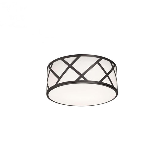 AFX HVNF13MBBK Haven 13'' Med Base Flush Mount - BK w/ WH