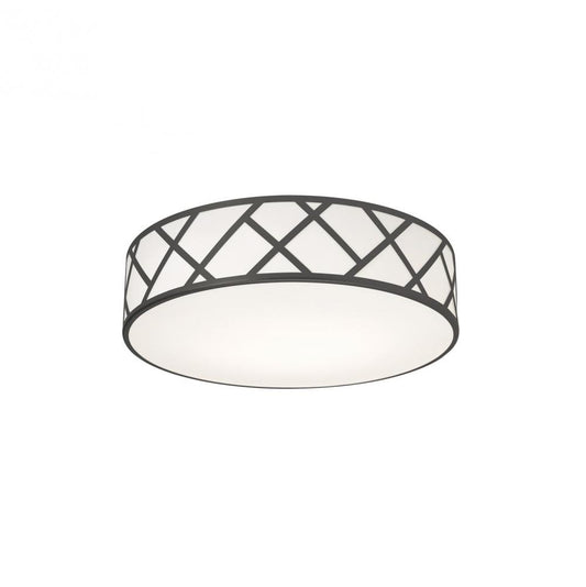 AFX HVNF17MBBK Haven 17'' Med Base Flush Mount - BK w/ WH
