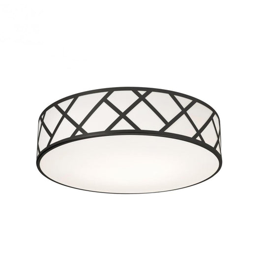 AFX HVNF21MBBK Haven 21'' Med Base Flush Mount - BK w/ WH
