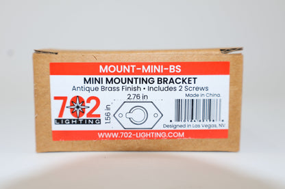 702 Lighting Mini Mounting Bracket box. Antique Brass, 1/2" npt threads. 