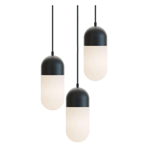 AFX IRVP05LAJUDBKRND3 Irvine 3 Light Round Pendant,120V,45W,5 CCT,BK