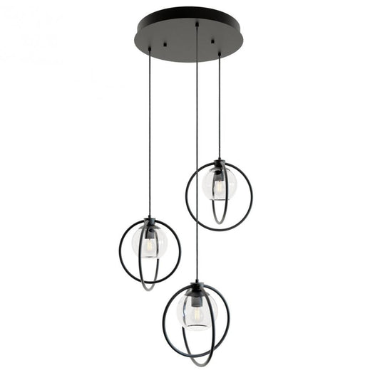 AFX JAMP12MBBKRND3 Jamie Three Mini-Pendant Medium Base120V