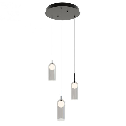 AFX KRNP04L30D1BKRND3 Kiran 3 Light Round Pendant MB 120V,BK