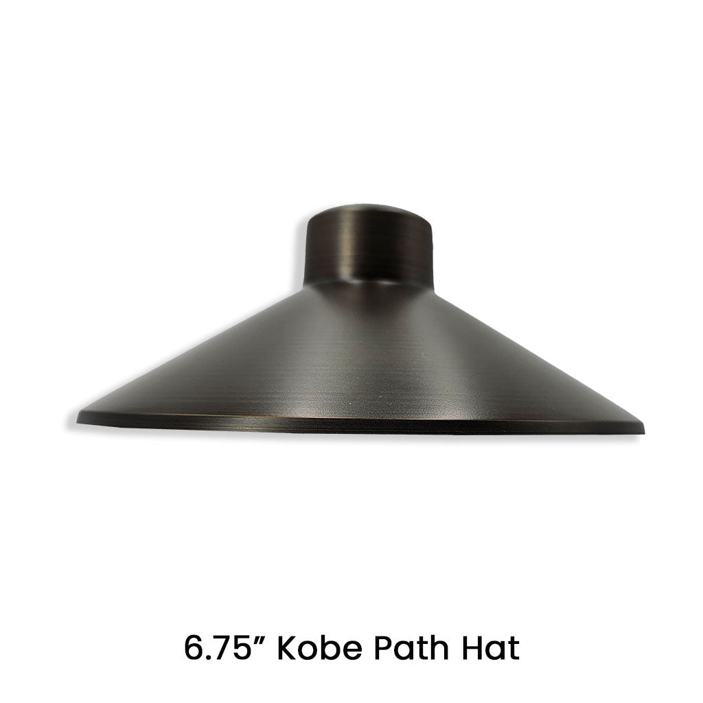 702 Lighting The Kobe 6.75" Path Hat • Brass