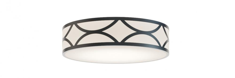AFX LAKF16LAJUDBK-MS Lake 16'' LED Flush Mount, 30W, 120-277V, BK w/MS