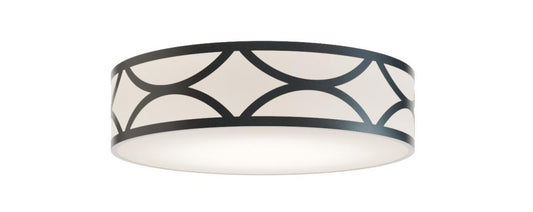 AFX LAKF20MBBK Lake 3 Light 20'' Flush Mount, 120V, BK