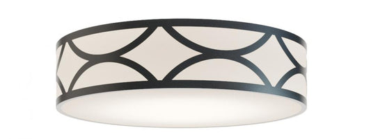AFX LAKF24LAJUDBK Lake 24'' LED Flush Mount, 42W, 120-277V, BK