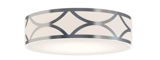 AFX LAKF24LAJUDNP-MS Lake 24'' LED Flush Mount, 42W, 120-277V, NP w/MS