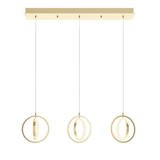 AFX LCKP09L30D1SBLNR3 Lock 3 Light Linear Pendant MB 120V,SB