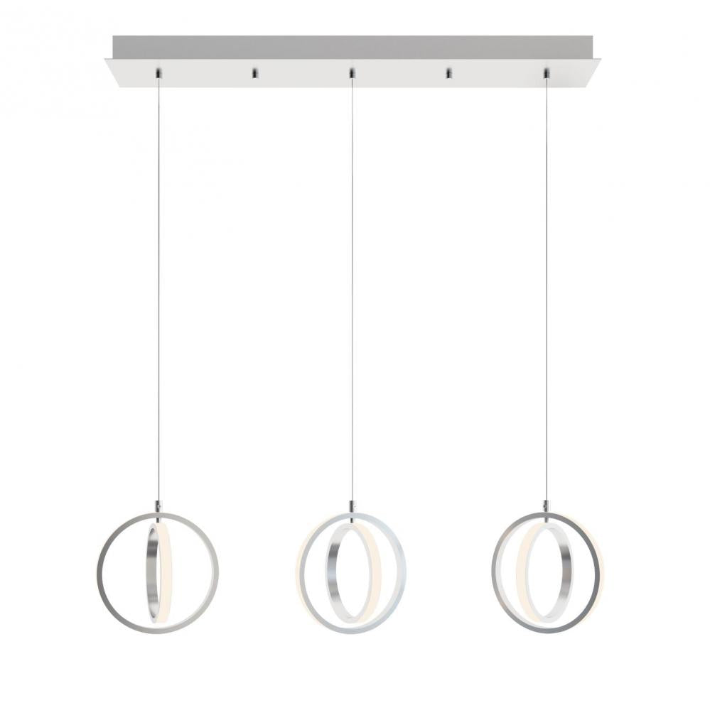 AFX LCKP09L30D1SNLNR3 Lock 3 Light Linear Pendant MB 120V,SN