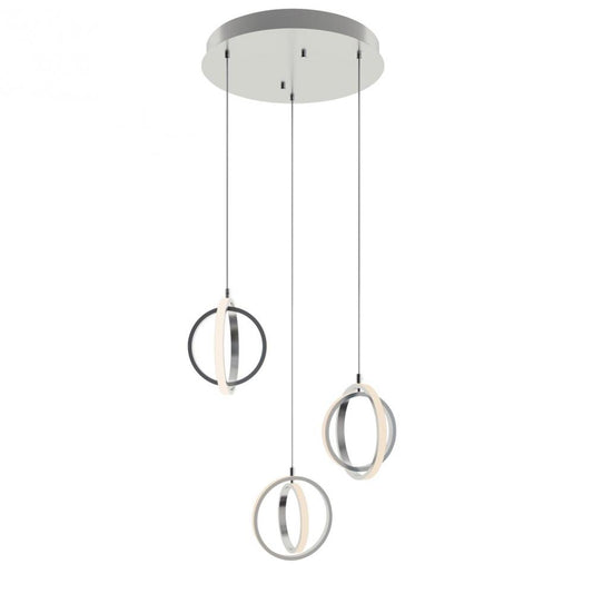 AFX LCKP09L30D1SNRND3 Lock 3 Light Round Pendant MB 120V,SN