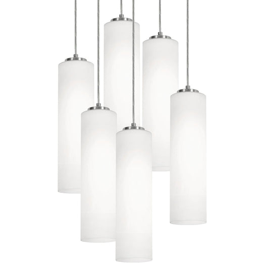 AFX LEOP0412MBSNRND6 Leo 6 Light Round Pendant,120V,60W,SN